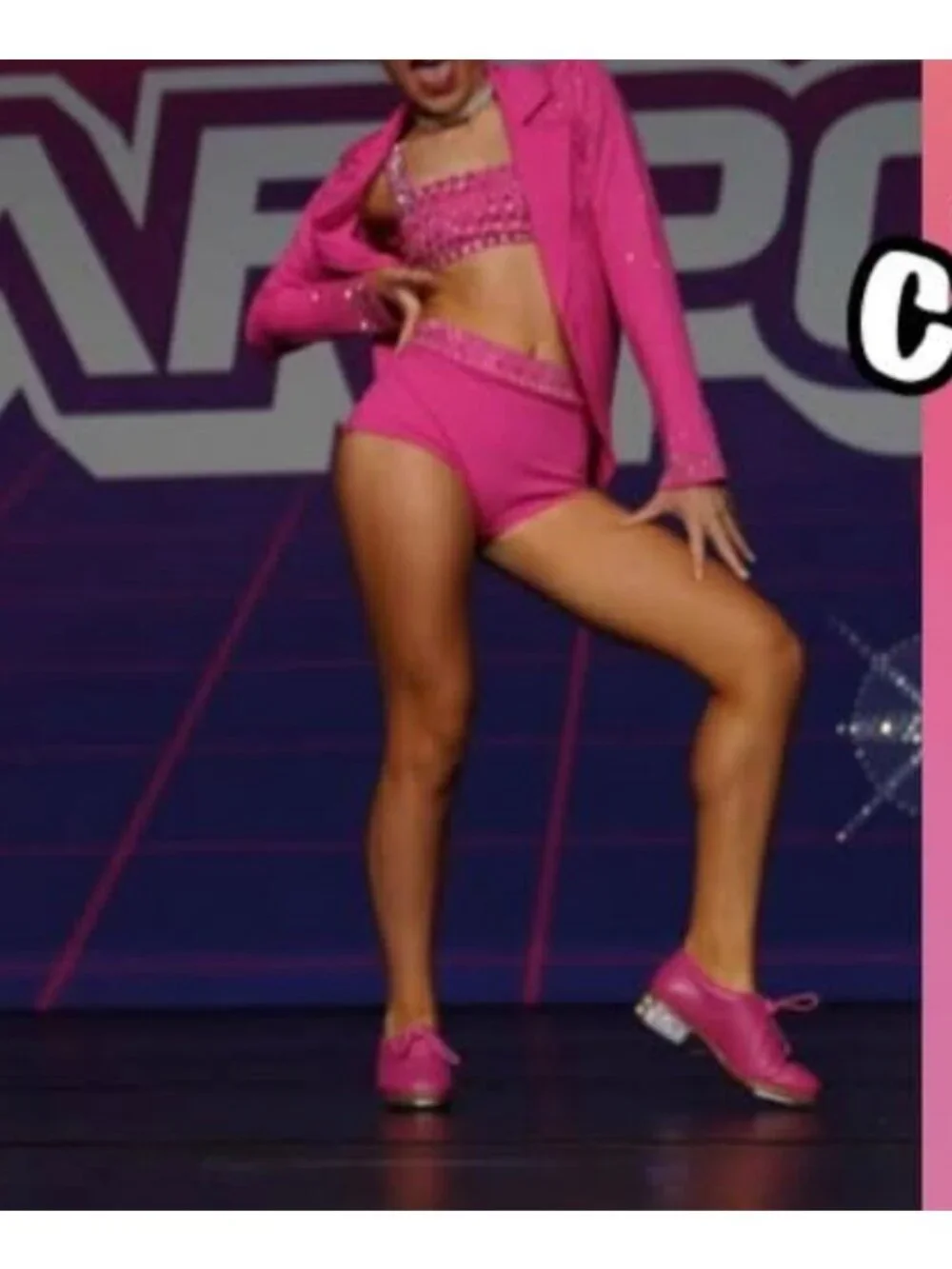 Kelle Large Child Pink Competition Dance Costume Tap Jazz Musical Theatre